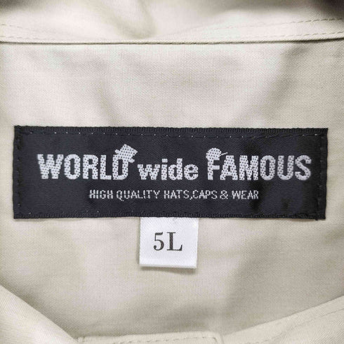 ワールドワイドフェイマス WORLD WIDE FAMOUS バックプリントシャツ メンズ  5L